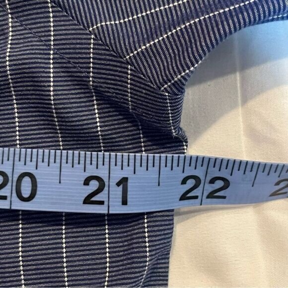 UNTUCKit Gifford Shirt Mens Large Blue Striped Wrinkle Free Collared Button Down - Picture 7 of 8